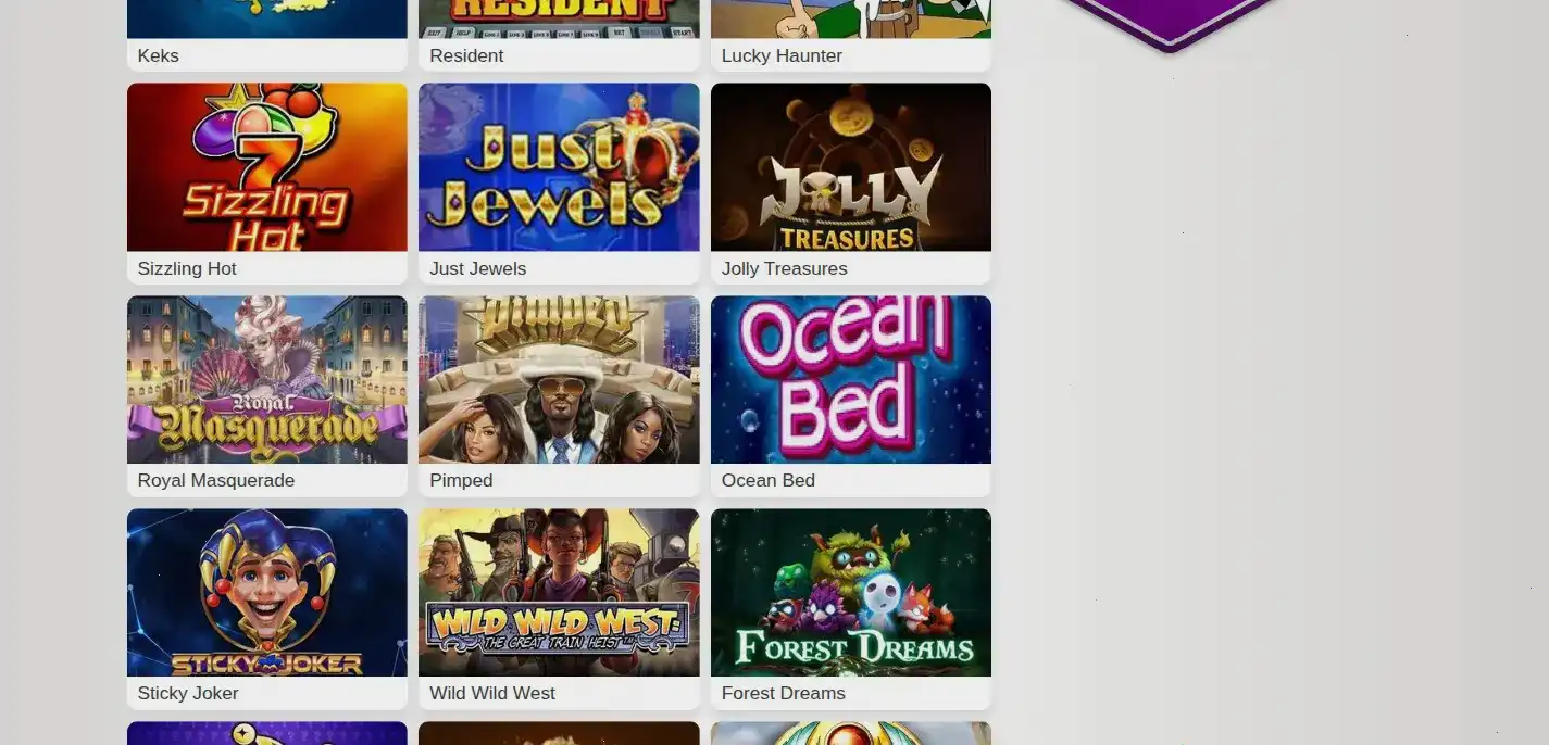 Интерфейс игрового зала Vulkan Stavka с множеством слотов